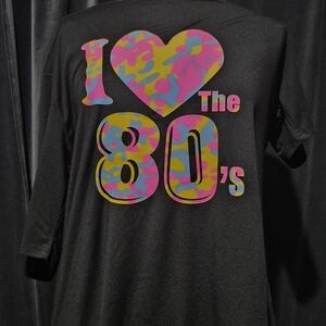 I Love the 80's Black Graphic T-Shirt